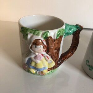 JSNY Taiwan Storybook Characters Ceramic Dimensional Mugs Set Of 3 Classic